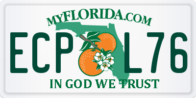 FL license plate ECPL76