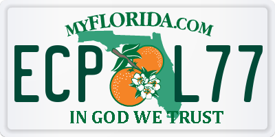 FL license plate ECPL77