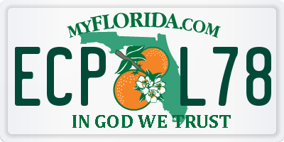 FL license plate ECPL78