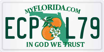 FL license plate ECPL79