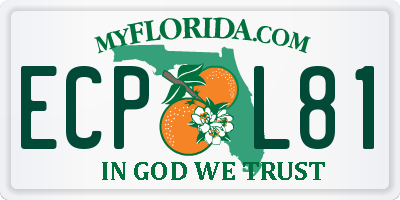 FL license plate ECPL81
