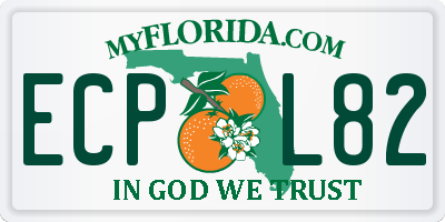 FL license plate ECPL82