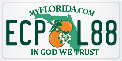 FL license plate ECPL88