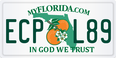 FL license plate ECPL89