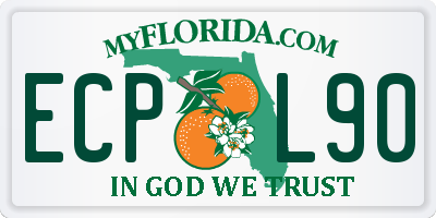 FL license plate ECPL90