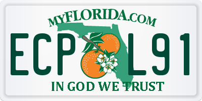 FL license plate ECPL91
