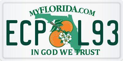 FL license plate ECPL93