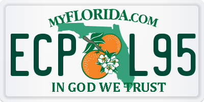 FL license plate ECPL95
