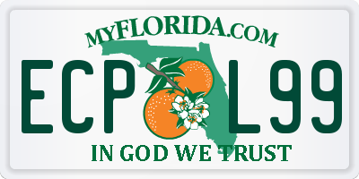 FL license plate ECPL99