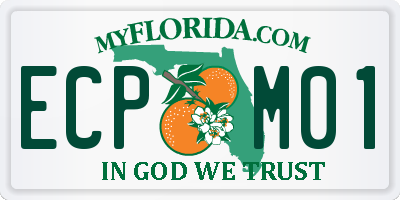 FL license plate ECPM01