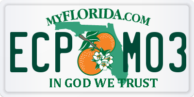 FL license plate ECPM03