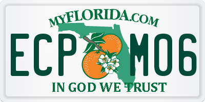 FL license plate ECPM06