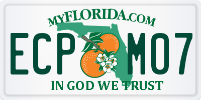FL license plate ECPM07