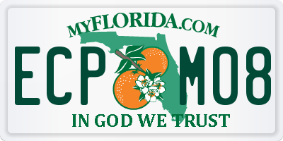 FL license plate ECPM08