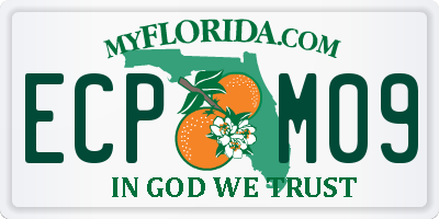 FL license plate ECPM09