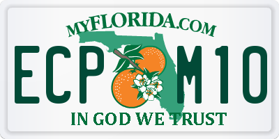 FL license plate ECPM10