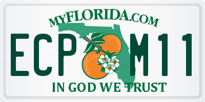 FL license plate ECPM11