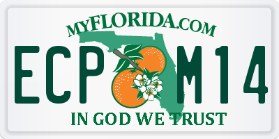 FL license plate ECPM14