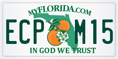 FL license plate ECPM15