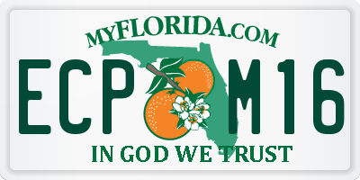 FL license plate ECPM16