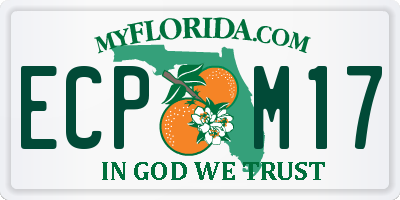 FL license plate ECPM17