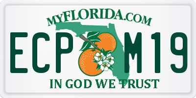 FL license plate ECPM19