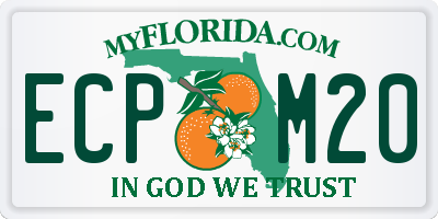 FL license plate ECPM20