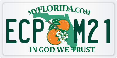 FL license plate ECPM21