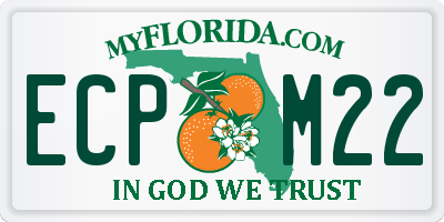 FL license plate ECPM22