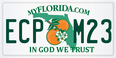 FL license plate ECPM23