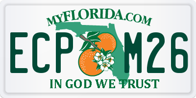FL license plate ECPM26
