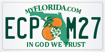 FL license plate ECPM27