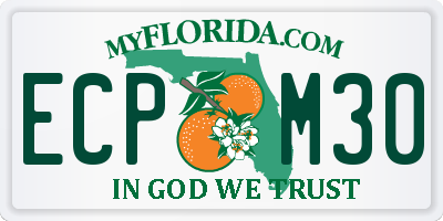 FL license plate ECPM30