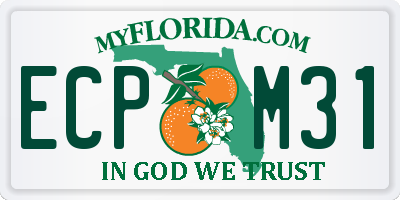 FL license plate ECPM31