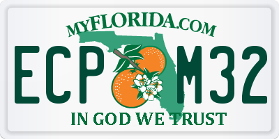 FL license plate ECPM32