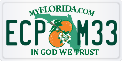 FL license plate ECPM33