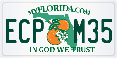 FL license plate ECPM35