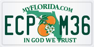 FL license plate ECPM36