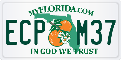 FL license plate ECPM37