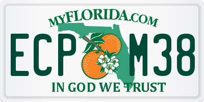 FL license plate ECPM38