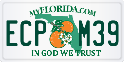 FL license plate ECPM39
