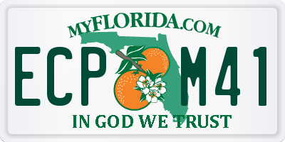 FL license plate ECPM41