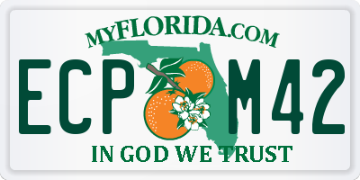 FL license plate ECPM42