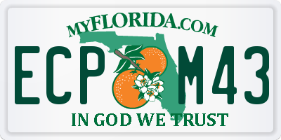FL license plate ECPM43