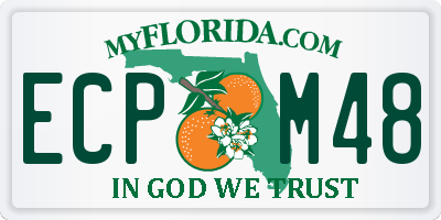 FL license plate ECPM48