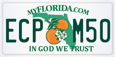 FL license plate ECPM50