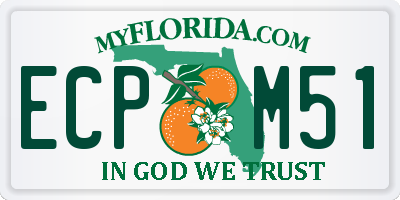 FL license plate ECPM51