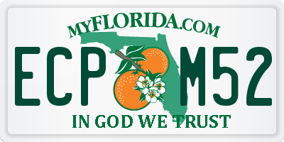 FL license plate ECPM52