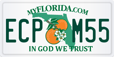 FL license plate ECPM55