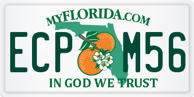 FL license plate ECPM56